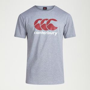 Canterbury - CCC Logo - T-shirt - Grijs - Ronde Hals - Korte Mouwen