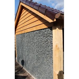 Schanskorf lxhxb 2m x 1m x 0,22m met Basalt breuksteen 56-75mm
