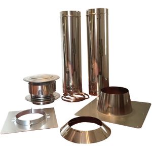 Dubbelwandige kachelpijpen set Ø150mm