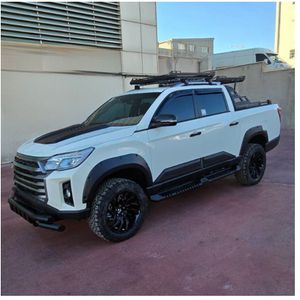 Oneway Set Deurpanelen Passend Voor Ssangyong Musso Grand 2018-2024 - Matzwart Ssangyong Oneway Ow Bc05024