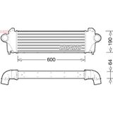 Iveco - Denso Dit12005 - Intercooler - Aluminium - 600 mm - 2 jaar garantie