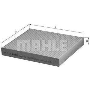 Mahle - La 493 - Interieurfilter - Infiniti, Nissan - Stoffilter - Lengte 228 mm