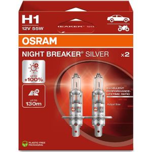 Osram - Night Breaker Silver - Halogeenlamp - 12V - 55W - 2 Stuks