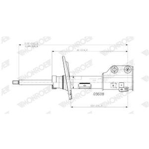 Schokdemper Opel, Peugeot Monroe G9608