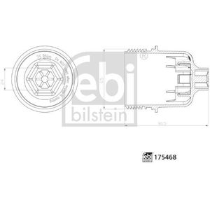 Deksel, Oliefilterbehuizing Febi Plus