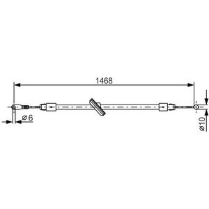 Handremkabel Volkswagen Bosch Bc921