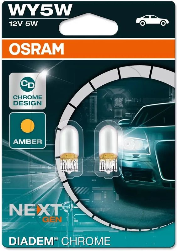 Osram - Diadem Chrome - SignaalLamp - Chroom - 12V - 2 Stuks