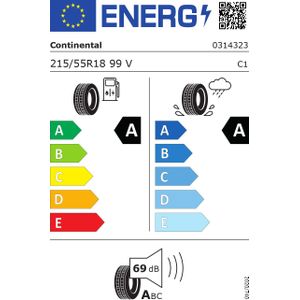 215/55 Vr18 Tl 99v Co Ultracontact Nxt Crm