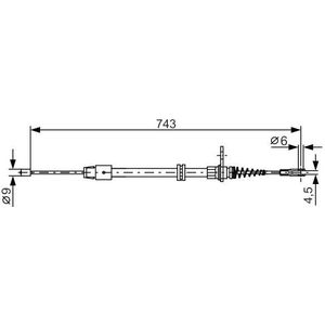 Handremkabel Mercedes-Benz Bosch Bc1213