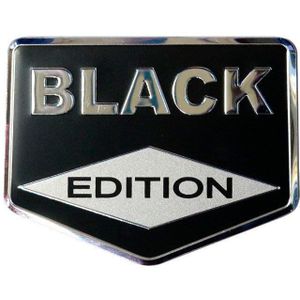 Aluminium Embleem/Logo - Black Edition - 8x6,2cm