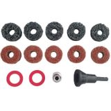 Weber Tools - Draadeind Reinigingset - 5 Fijne Borstels - 5 Grove Borstels - Boormachine Adapter