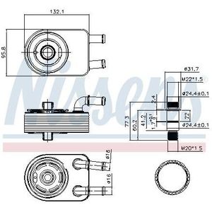 Oil Cooler Chrysler, Dodge, Fiat, Jeep, Lancia Nissens 91111