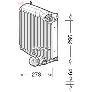 Intercooler, Inlaatluchtkoeler Porsche Denso Dit28022