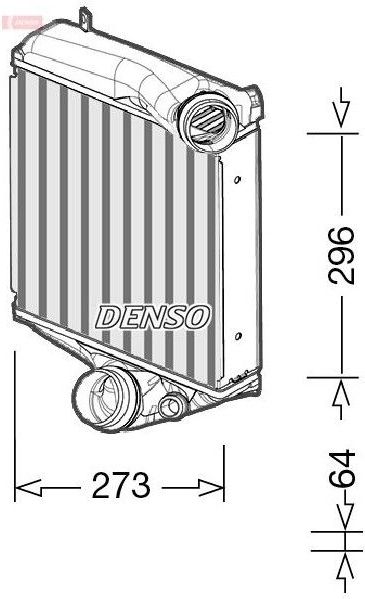 Intercooler, Inlaatluchtkoeler Porsche Denso Dit28022