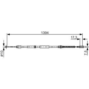 Handremkabel Volkswagen Bosch Bc927