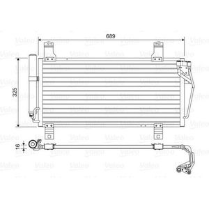 Condensor, Airconditioning Mazda Valeo 814456
