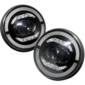 Set Led Koplampen - Passend Voor Land Rover 90/ & Defender - Zwart Hummer, Jeep, Land Rover, Mazda, Volkswagen Autostyle Dl Lrk01lj