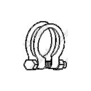 Bosal - 250-461 - Uitlaatklem - M8 - Diameter 61 mm - Voor Mercedes-Benz