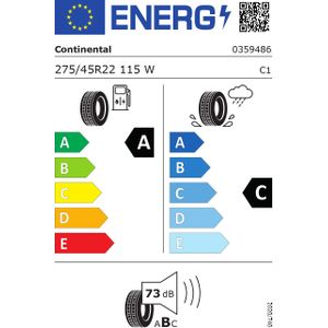 275/45 Wr22 Tl 115w Co Cross Contact Rx Lr Hl