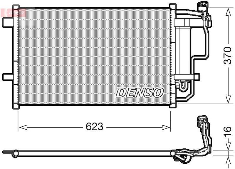 Condensor, Airconditioning Mazda Denso Dcn44007