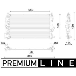 Radiateur Opel Mahle Cr 1782 000p