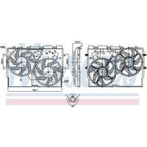 Koelventilator Citroen, Fiat, Peugeot Nissens 850004