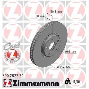 Remschijf Coat Z Lexus Zimmermann 590.2822.20