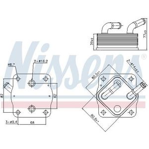 Nissens - 91378 - Oliekoeler - Motorolie - Lexus - Toyota