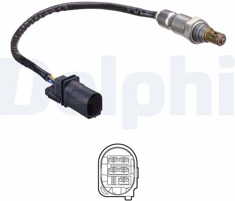 Delphi - Es21252-12b1 - Lambdasonde - Breedband - Verwarmd - 332 mm