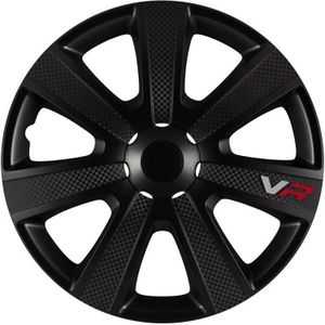 Wieldoppenset VR 15-Inch Zwart/Carbon-Look/Logo