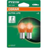 OSRAM 7507ULT - Gloeilamp - Knipperlamp - 2 Stuks - PY21W - 12 Volt