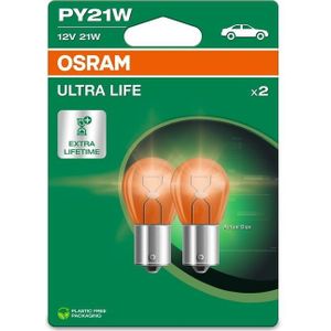 OSRAM 7507ULT - Gloeilamp - Knipperlamp - 2 Stuks - PY21W - 12 Volt