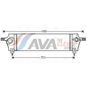 Intercooler, Inlaatluchtkoeler Nissan Ava Dna4333