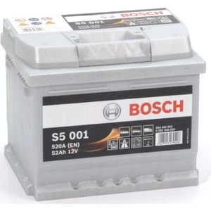 Bosch Auto Accu S5001 - 52Ah - 520A - Voertuigen Zonder Start-Stopsysteem