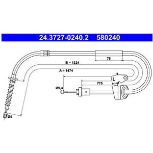 Handremkabel Mini Ate 24.3727-0240.2