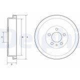 Remtrommel - Skoda, Volkswagen - Delphi Bf634 - Diameter 229 mm - Hoogte 48 mm