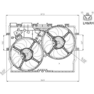 Koelventilator Citroen, Fiat, Peugeot Nrf 47945