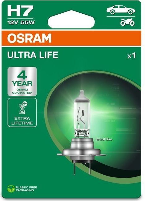 Grootlichten - H7 - Halogeen - 12V - 55W - Blisterverpakking