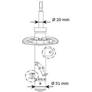Schokdemper Citroen Kayaba 3338070