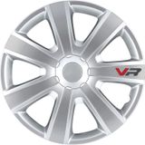 Wieldoppenset VR 15-Inch Zilver/Carbon-Look/Logo