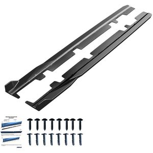 Oneway Set Sideskirts Passend Voor Ford Fiesta St/St-Line Mk8 2017- - Glanzend Zwart Ford Oneway Ow Ss10032