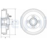 Mitsubishi - Remtrommel - Bfr589 - Met ABS sensorring - 240 mm