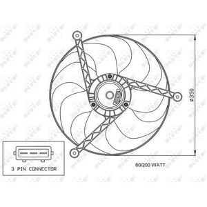 Koelventilator Ford, Seat, Volkswagen Nrf 47057