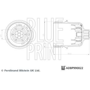 Deksel, Oliefilterbehuizing Blue Print Solution