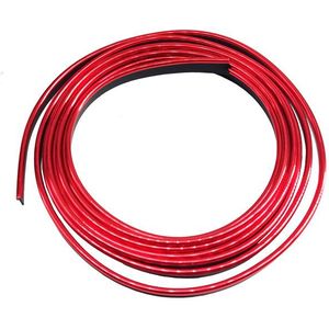 Simoni Racing Interieur Sierlijst Chroom - Rood - 3 meter