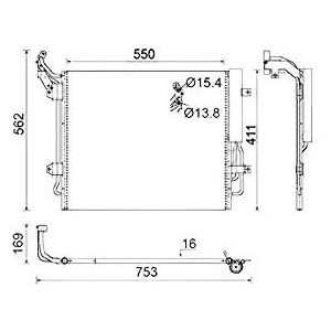 Condensor, Airconditioning Seat, Volkswagen Mahle Ac 849 000s