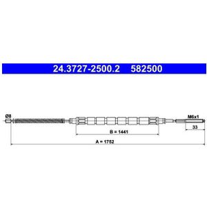 Handremkabel Skoda Ate 24.3727-2500.2