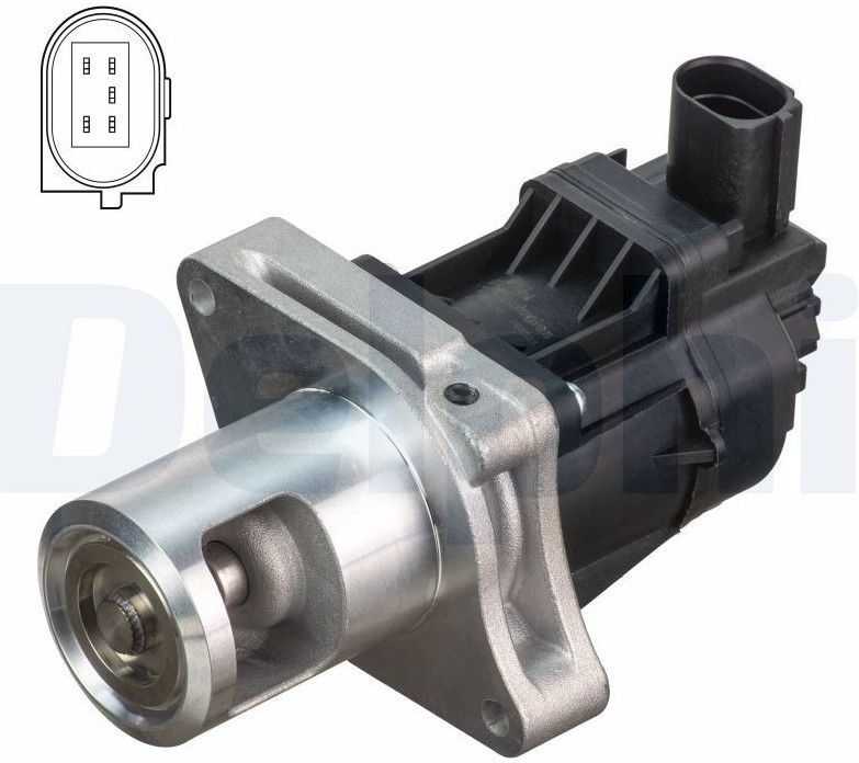 EGR-klep - Opel Vauxhall Delphi EG10479-12B1 - Elektrisch - 12 Volt - 5 contacten