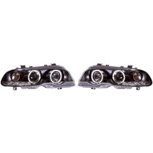 Set Koplampen Passend Voor Bmw 3-Serie E46 Coupe/Cabrio 1999-2002 - Zwart - Incl. Angel-Eyes & Motor Bmw Autostyle Dl Bmk08cmj