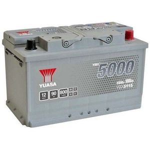 Yuasa Accu Ybx5115 90 Ah Alfa Romeo, Audi, Bmw, Chevrolet, Chrysler, Ford, Hyundai, Jaguar, Jeep, Kia, Land Rover, Lexus, Mercedes-Benz, Mini, Renault, Seat, Skoda, Toyota, Volkswagen, Volvo Yuasa Ybx5115